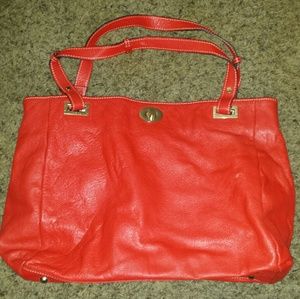 Beautiful red leather purse